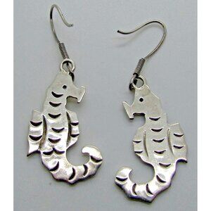 Seahorse Earrings Sterling Silver Dangle French Wire Drop Mexican 925